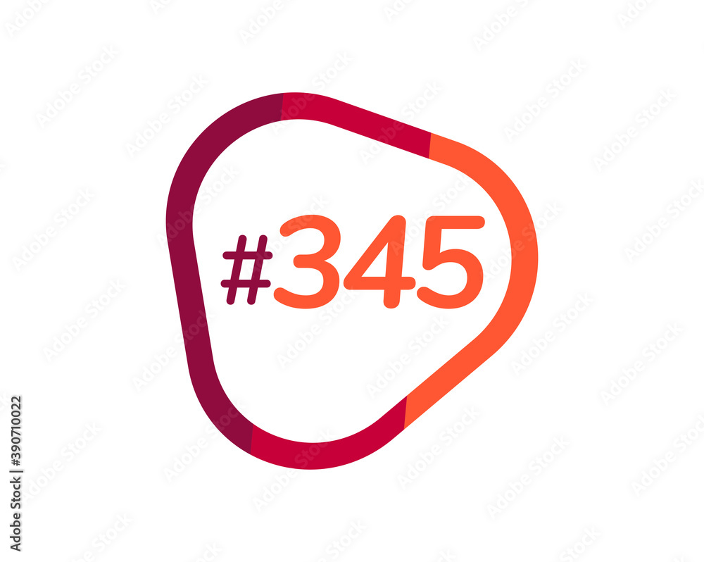 Number 345 image design, 345 logos Number 345 image design, 345 logos