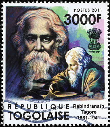 Rabindranath Tagore on postage stamp of Togo photo