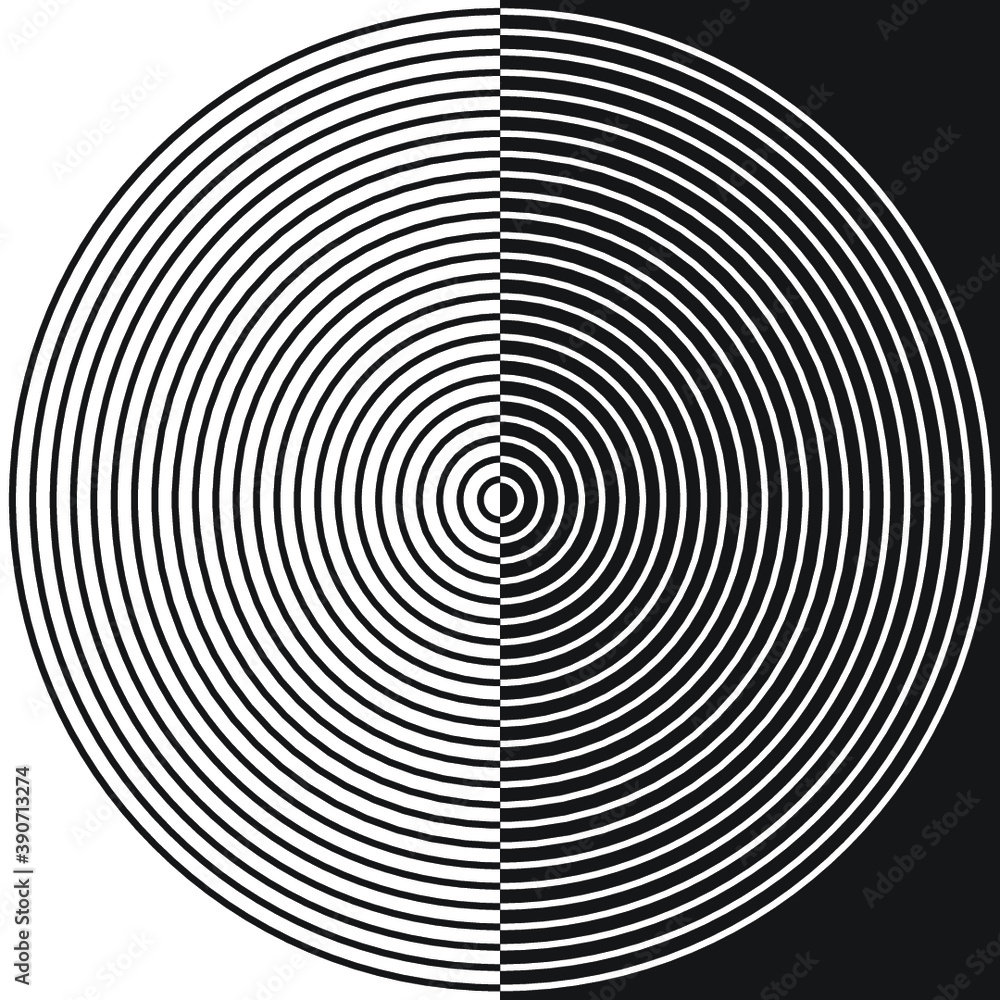 Fototapeta premium black and white circle design