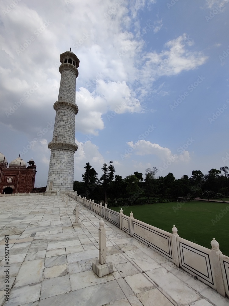 One of the pillars at Taj Mahal India