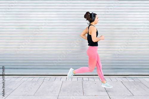 running girl in the street