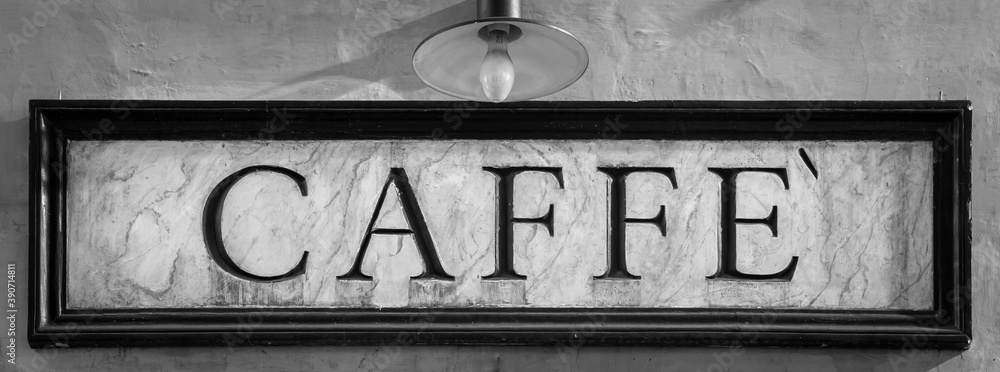 Obraz premium Coffee sign in retro style - Italy
