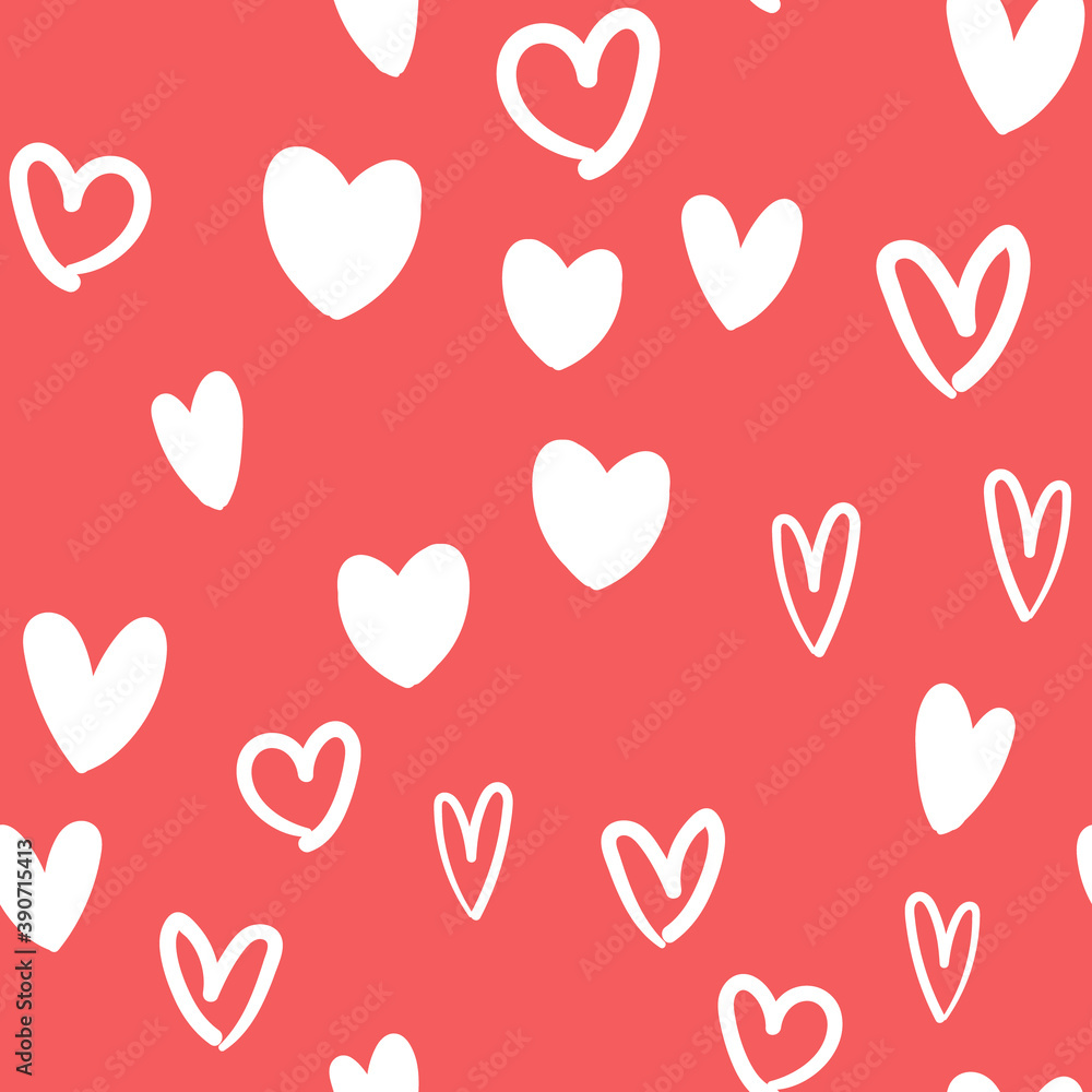 Heart doodles texture. Hand drawn valentine's day pattern. Hearts background. Heart doodles texture. Hand drawn valentine's day pattern. Hearts background.