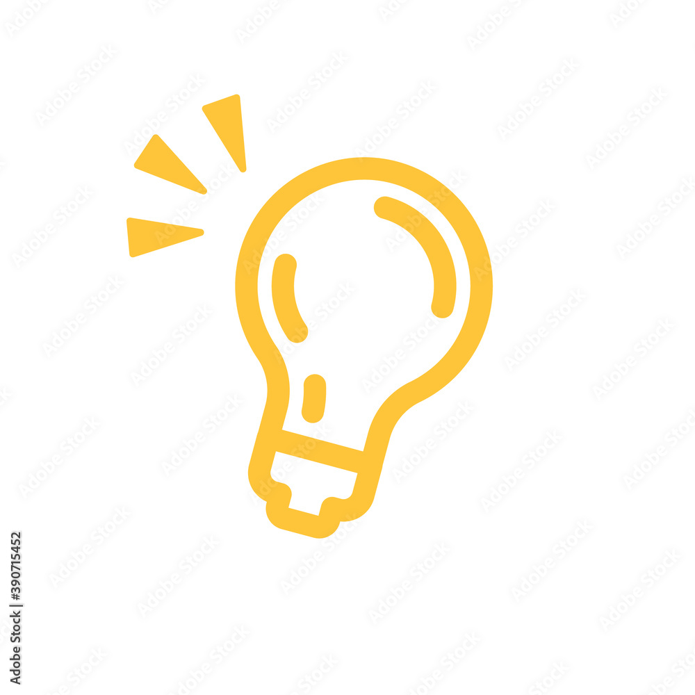 Light bulb icon. Symbol of idea. Electric shining lamp illustration. Editable linear vector. Light bulb icon. Symbol of idea. Electric shining lamp illustration. Editable linear vector.