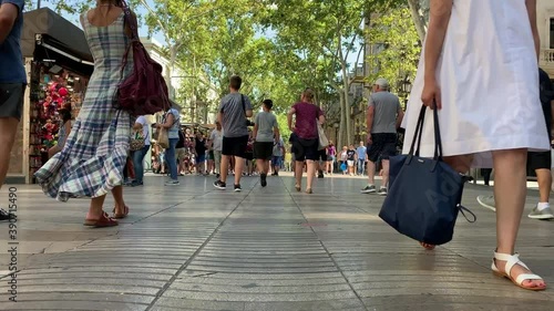 Time lapse footage of people walking on one of the most famous streets called 