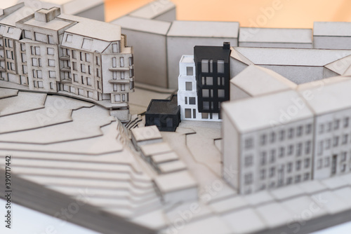 Architectural detailed layout of the future residential quarter.