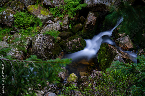 A small stream with a long exposure time.