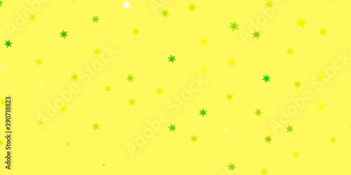 Light green, yellow vector texture with disease symbols.