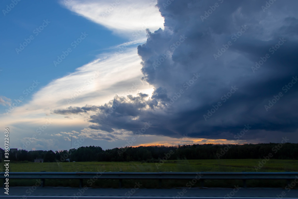 Amazing piece of cloud over the field Amazing piece of cloud over the field