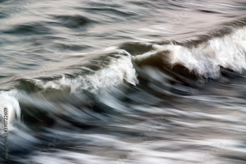 Waves details in the black sea. Long exposure.Batumi. Georgia