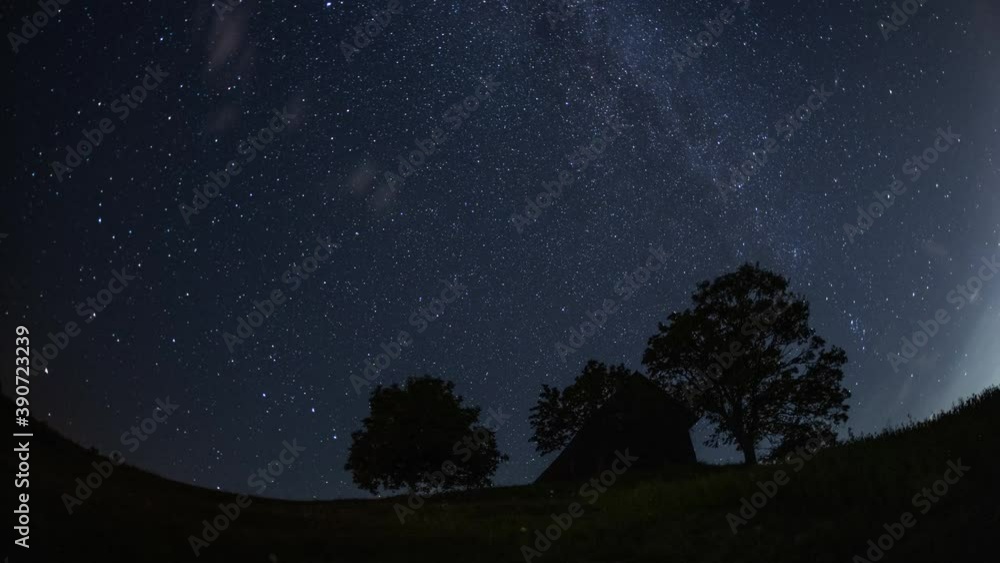 Perseid shower timelapse in the summer night Perseid shower timelapse in the summer night
