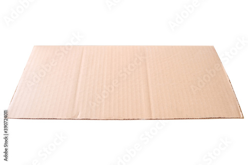 isolated on white piece cardboard box, paper, blank background for designer, waste paper, renewable product, recycling