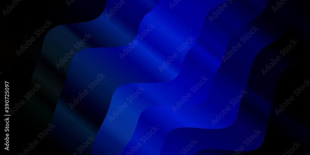 Dark Blue, Green vector pattern with curves.
