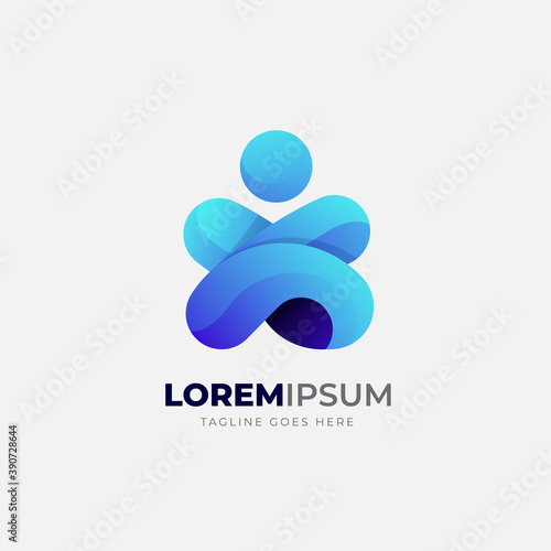 Human resources logo. Vector illustration
