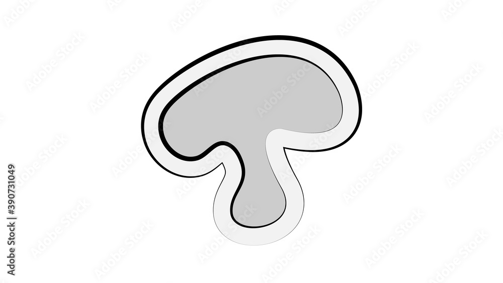 Vegetarian champignon icon. Cartoon of vegetarian champignon vector icon for web design isolated on white background Vegetarian champignon icon. Cartoon of vegetarian champignon vector icon for web design isolated on white background