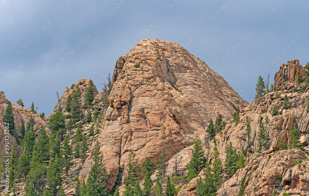 Dramatic Rocky Peak in the Mountains