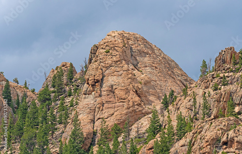 Dramatic Rocky Peak in the Mountains