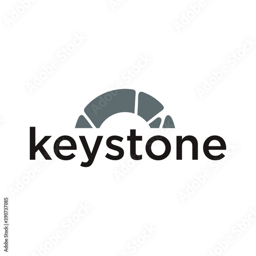 Valokuva modern typography keystone logo design