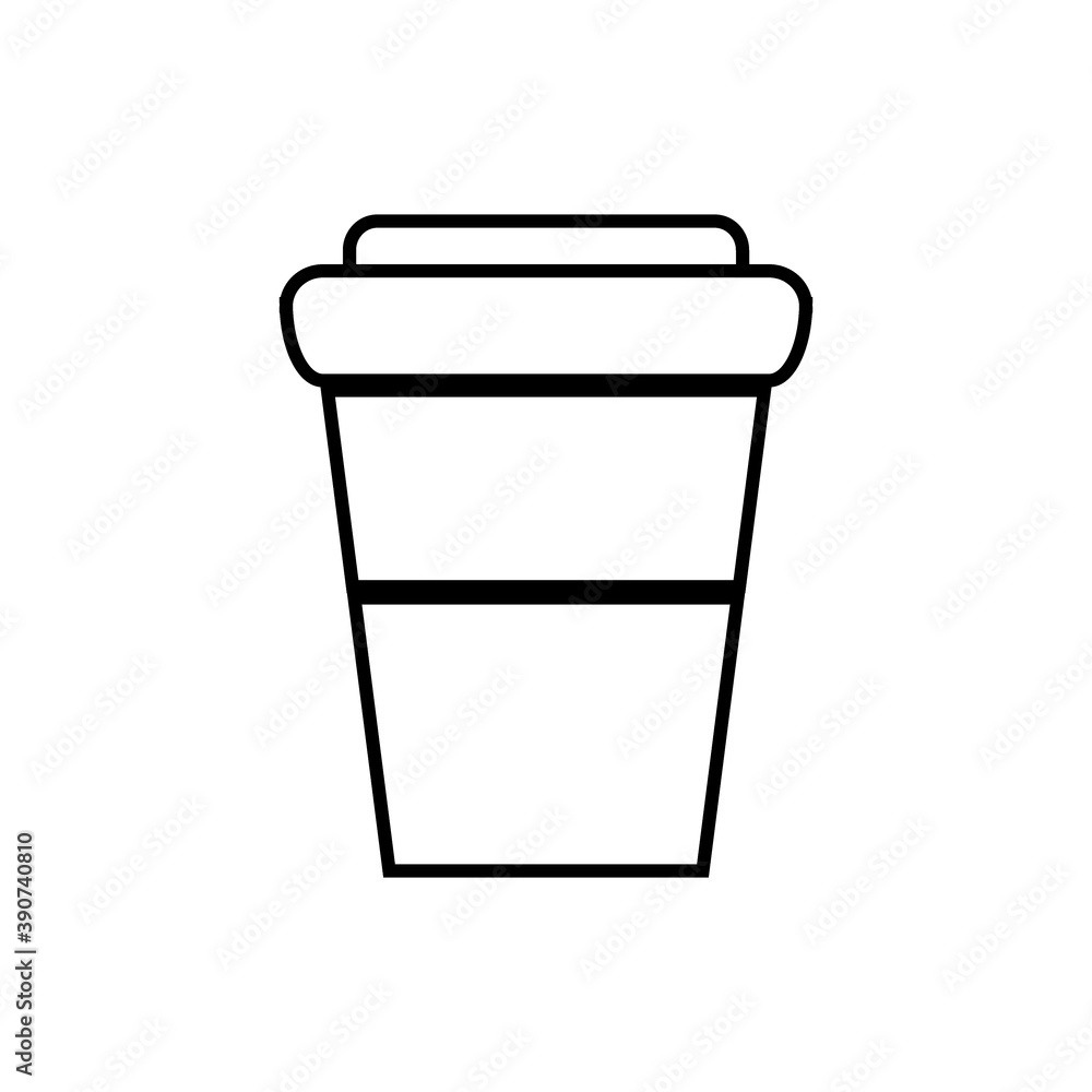 Coffee cup icon on white background. Vector illustration. Coffee cup icon on white background. Vector illustration.