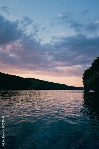 Connecticut river in the morning at sunrise photo