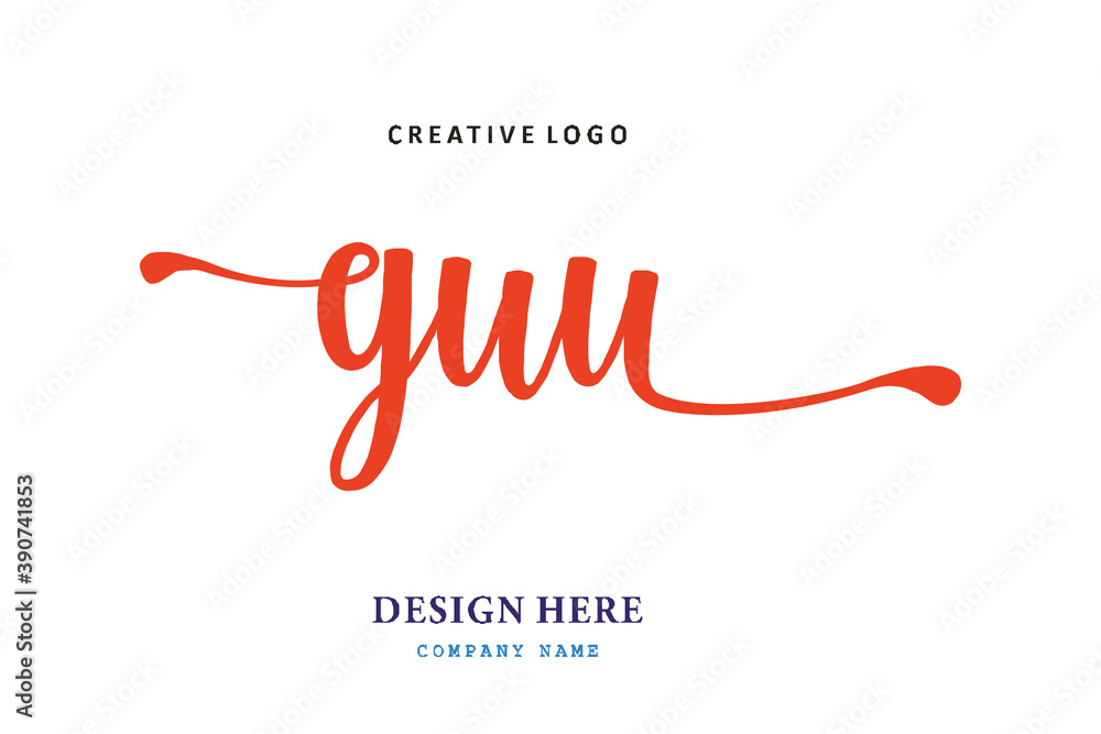 GUU lettering logo is simple, easy to understand and authoritative GUU lettering logo is simple, easy to understand and authoritative