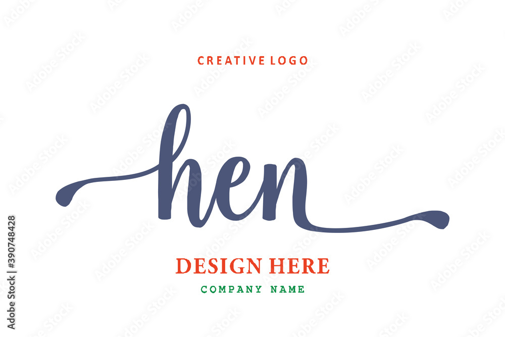 HEN lettering logo is simple, easy to understand and authoritative HEN lettering logo is simple, easy to understand and authoritative