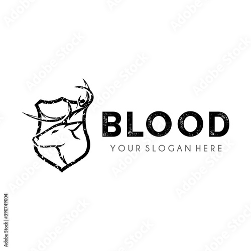 Deer Hunter Logo Design Vector Template