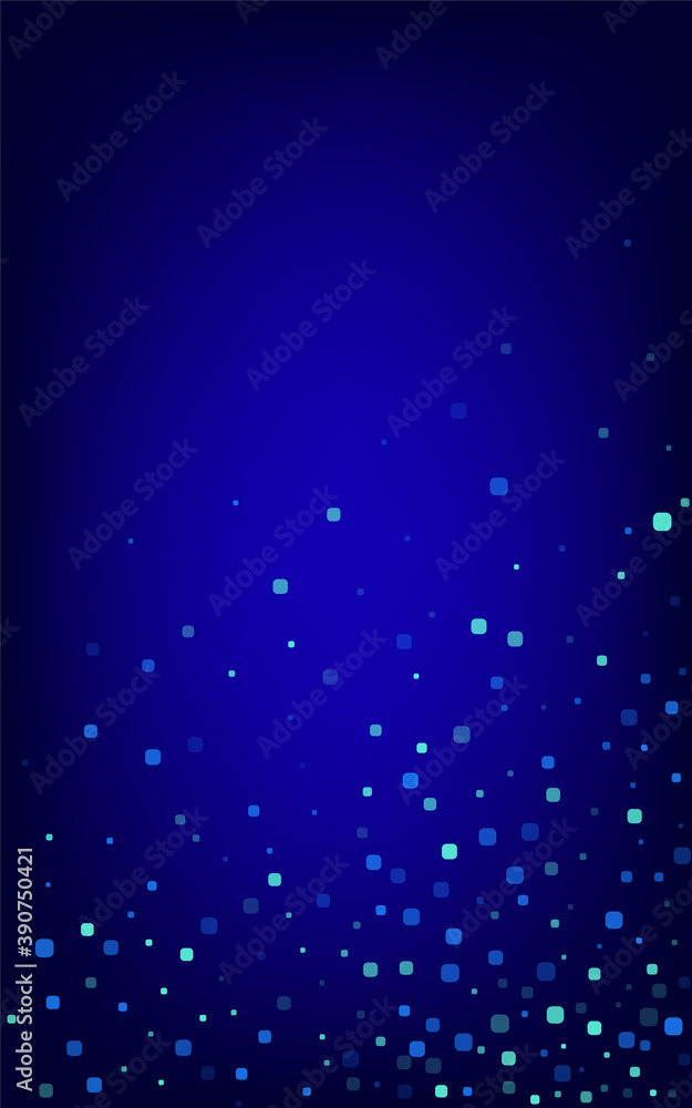 Turquoise Confetti Flying Blue Vector Background. Turquoise Confetti Flying Blue Vector Background.