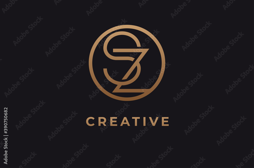 Abstract initial letter S and Z logo,usable for branding and business logos, Flat Logo Design Template, vector illustration Abstract initial letter S and Z logo,usable for branding and business logos, Flat Logo Design Template, vector illustration