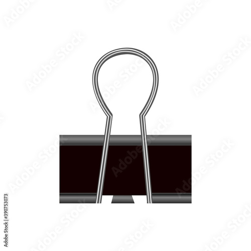 Binder clip isolate on white background. 3D illustration