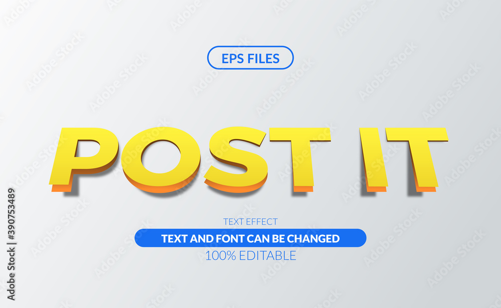 paper editable post it important editable text effect eps file vector