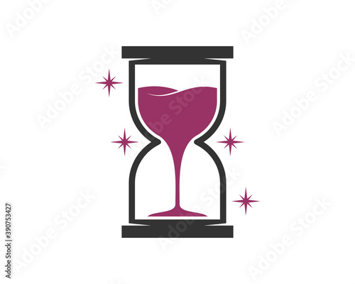Wine time with hourglass shape
