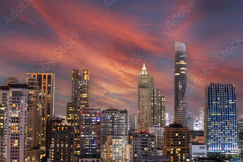 Wallpaper Mural City view of Bangkok city It is a modern capital. Torontodigital.ca