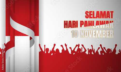 Vector Illustration of Indonesian Heroes Day.