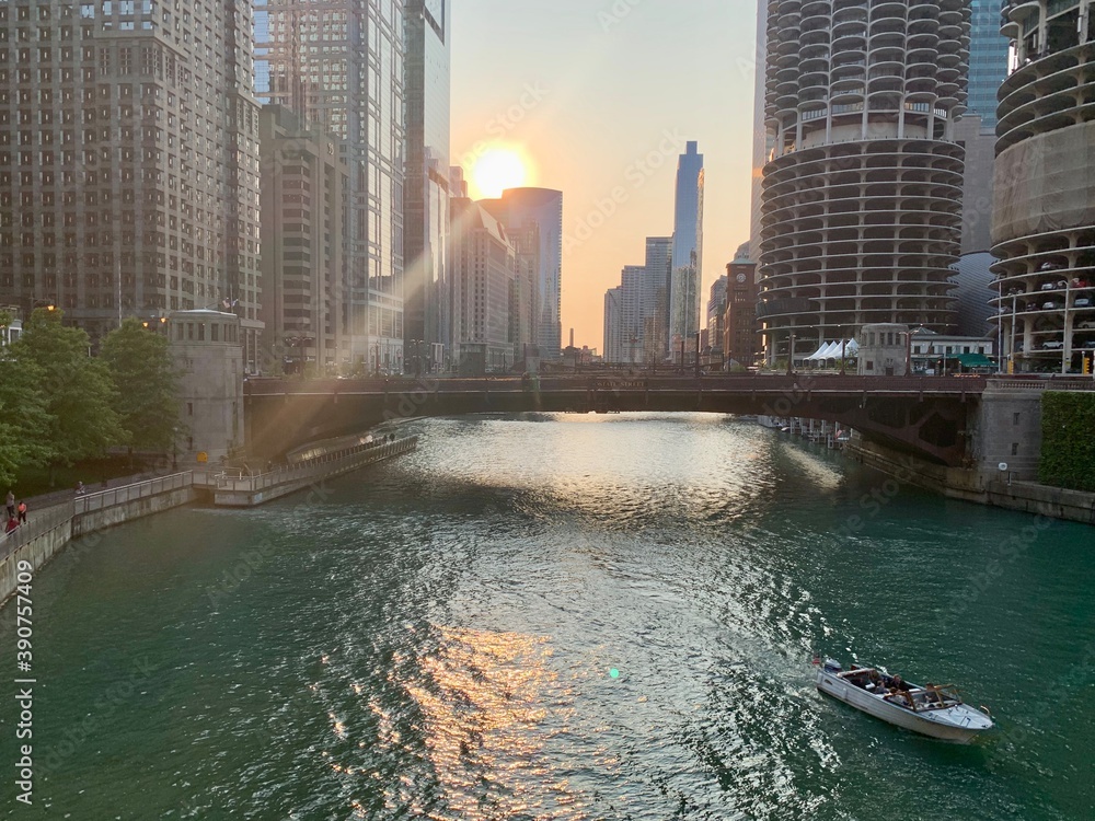 Sunny Chicago River