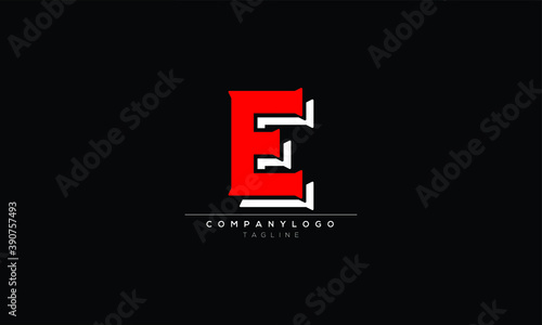 EE Abstract initial monogram letter alphabet logo design
