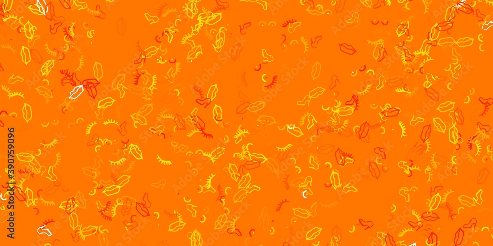 Light Yellow vector texture with women's rights symbols. Light Yellow vector texture with women's rights symbols.
