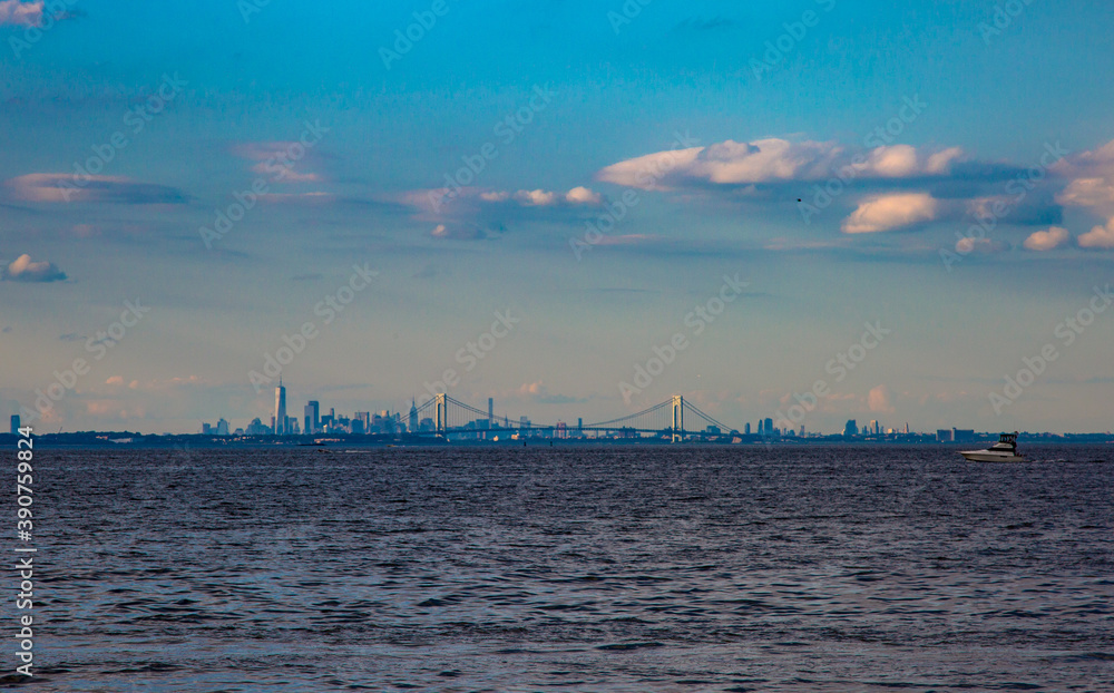 New York City across the sea