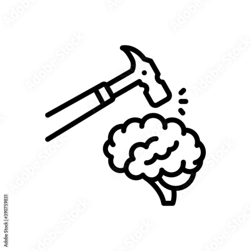Black line icon for stroke