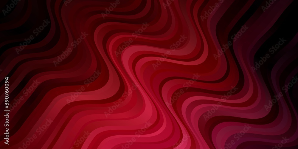 Obraz premium Light Pink, Red vector template with curves.