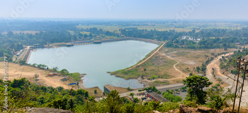 Aerial View of Lower Dam at Ajodhya Hills, Purulia. photo