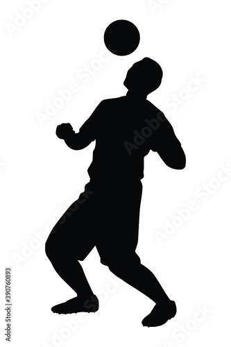 Soccer player, sport man silhouette vector, healthy 
athlete.