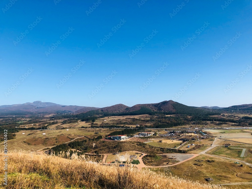 Obraz premium 제주도 새별오름