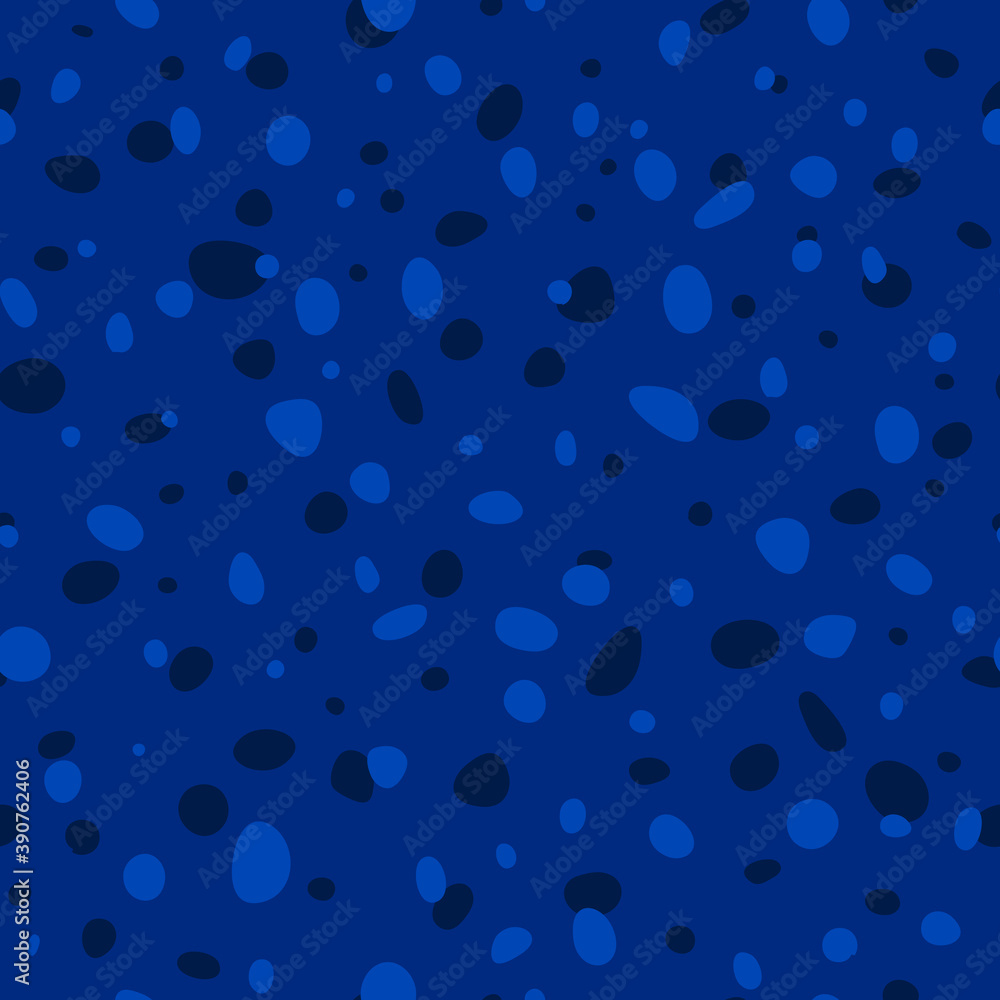 abstract blue ovals. vector seamless pattern. chaotic repetitive background. fabric swatch. wrapping paper. continuous print. design element for home décor, apparel, phone case, textile, cloth abstract blue ovals. vector seamless pattern. chaotic repetitive background. fabric swatch. wrapping paper. continuous print. design element for home décor, apparel, phone case, textile, cloth