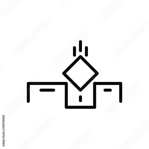 Black line icon for something