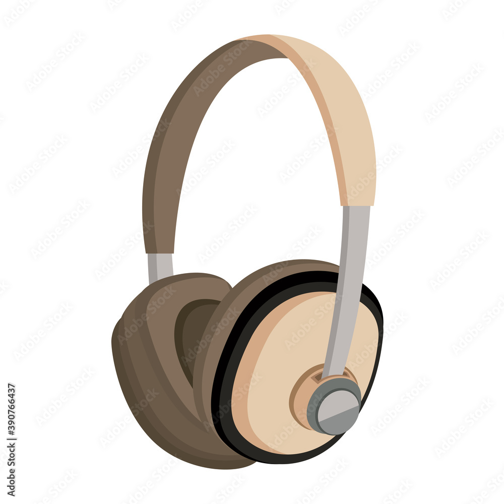 old retro headset isolated icon old retro headset isolated icon