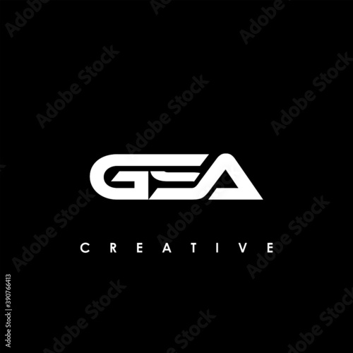 GSA Letter Initial Logo Design Template Vector Illustration 