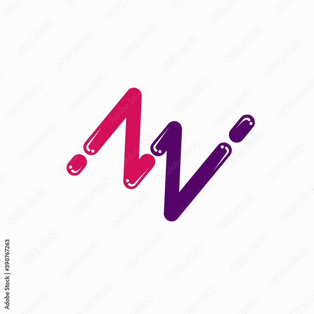 letter N logo with splash water concept letter N logo with splash water concept