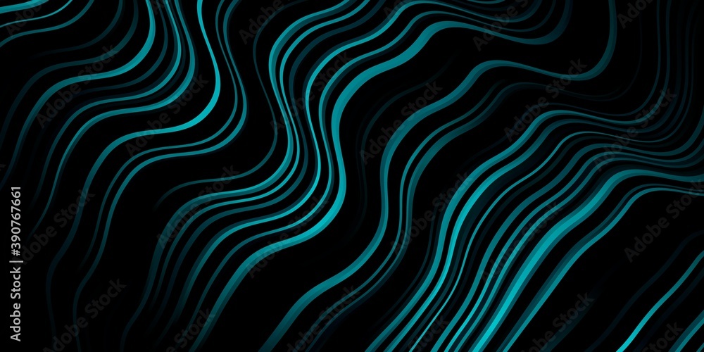 Dark BLUE vector background with bent lines. Dark BLUE vector background with bent lines.