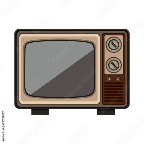old retro tv isolated icon
